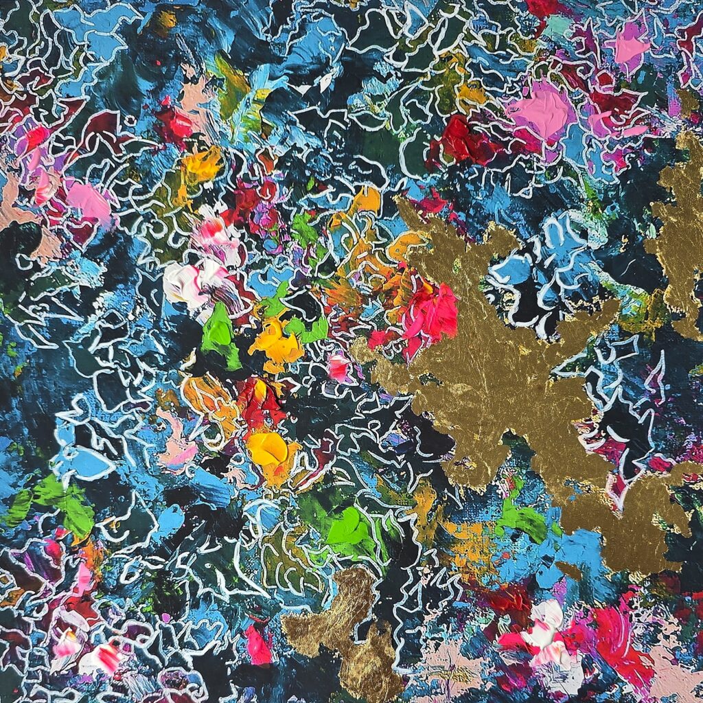 HAPPIER IN NATURE - HAND EMBELLISHED PRINT